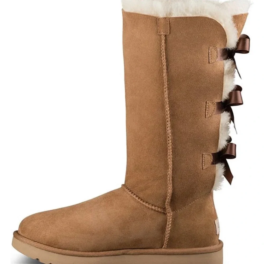 UGG Bailey bows tall boots girls size 3 - Picture 2 of 12